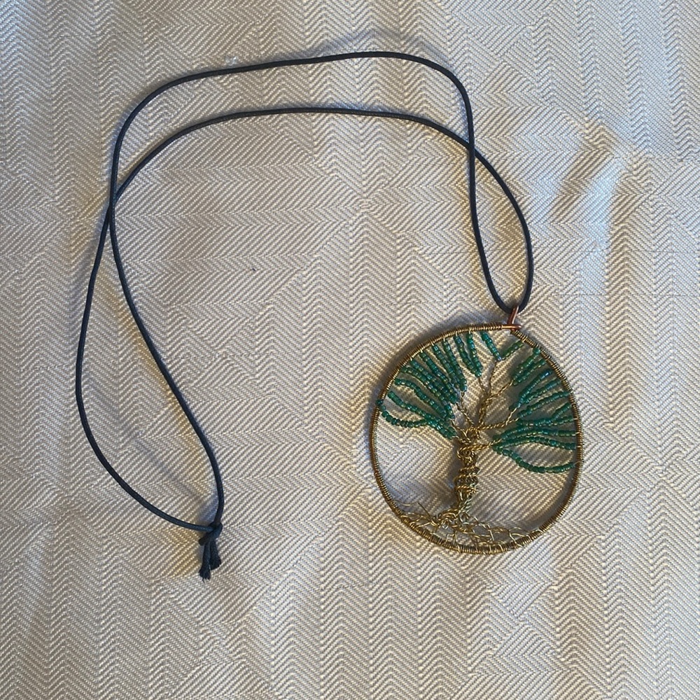 Tree of Life Beaded Necklace with cord